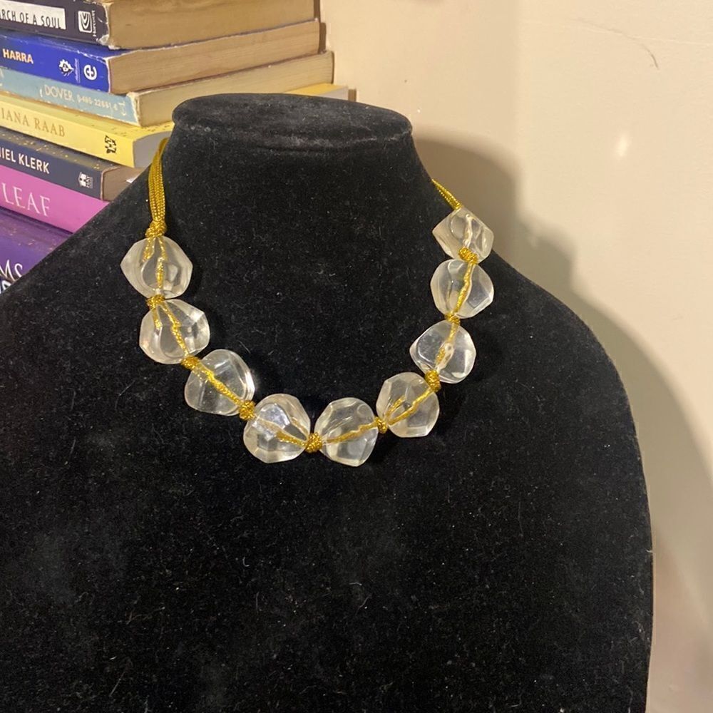 Faux crystal necklace 